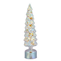 DEKOFIGUR LED-Tanne rotierend Xmas - Transparent, Glas (10/40/10cm) - BUTLERS