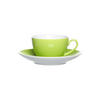 KAFFEETASSE MIT UNTERTASSE Doppio Grün 200 ml - Grün, Keramik (16/8/16cm) - Ritzenhoff Breker