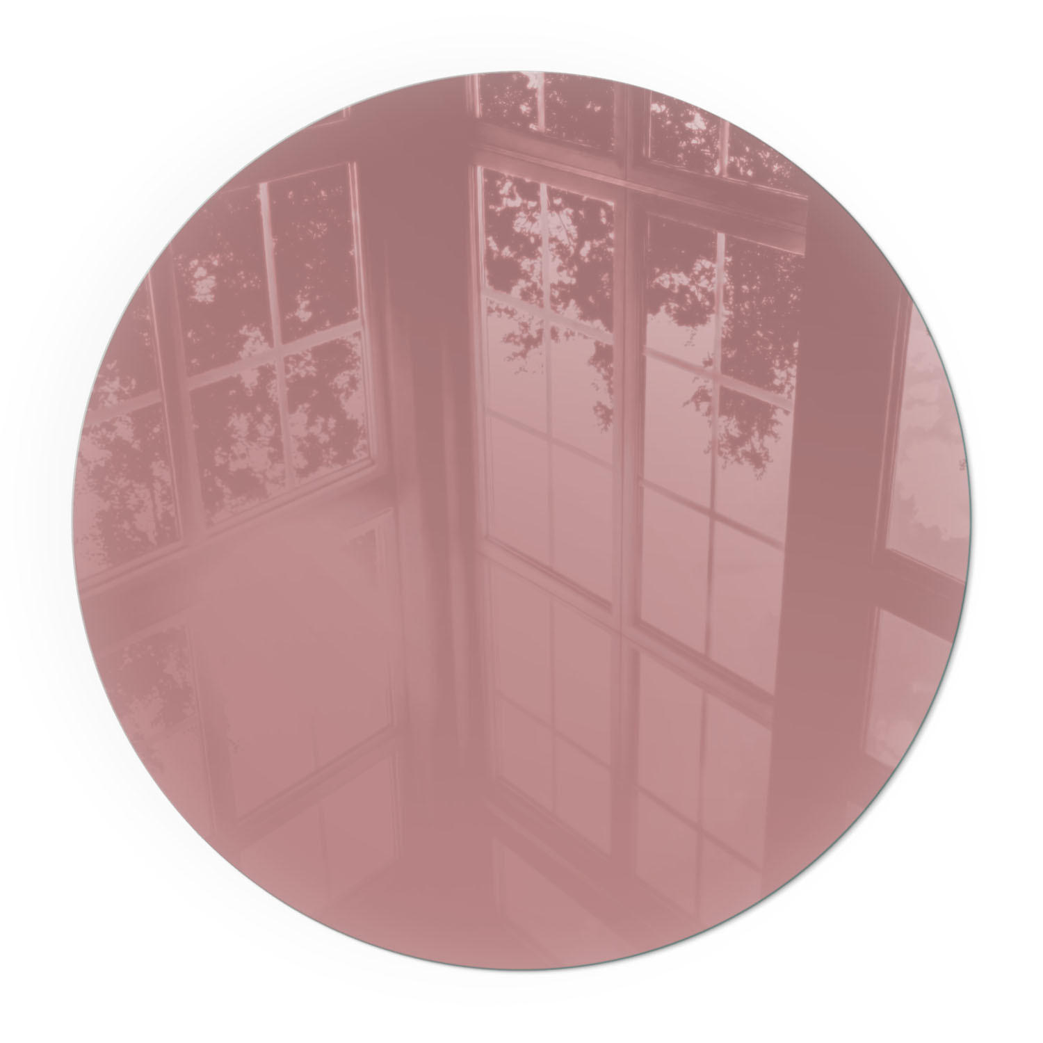 GLASPLATTE für Kamin Ø 80 cm - Pink, Glas (80/80/0.4cm) - TULUP