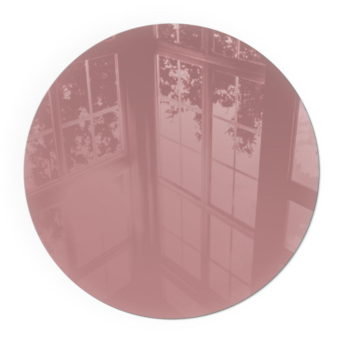 GLASPLATTE für Kamin Ø 80 cm - Pink, Glas (80/80/0.4cm) - TULUP