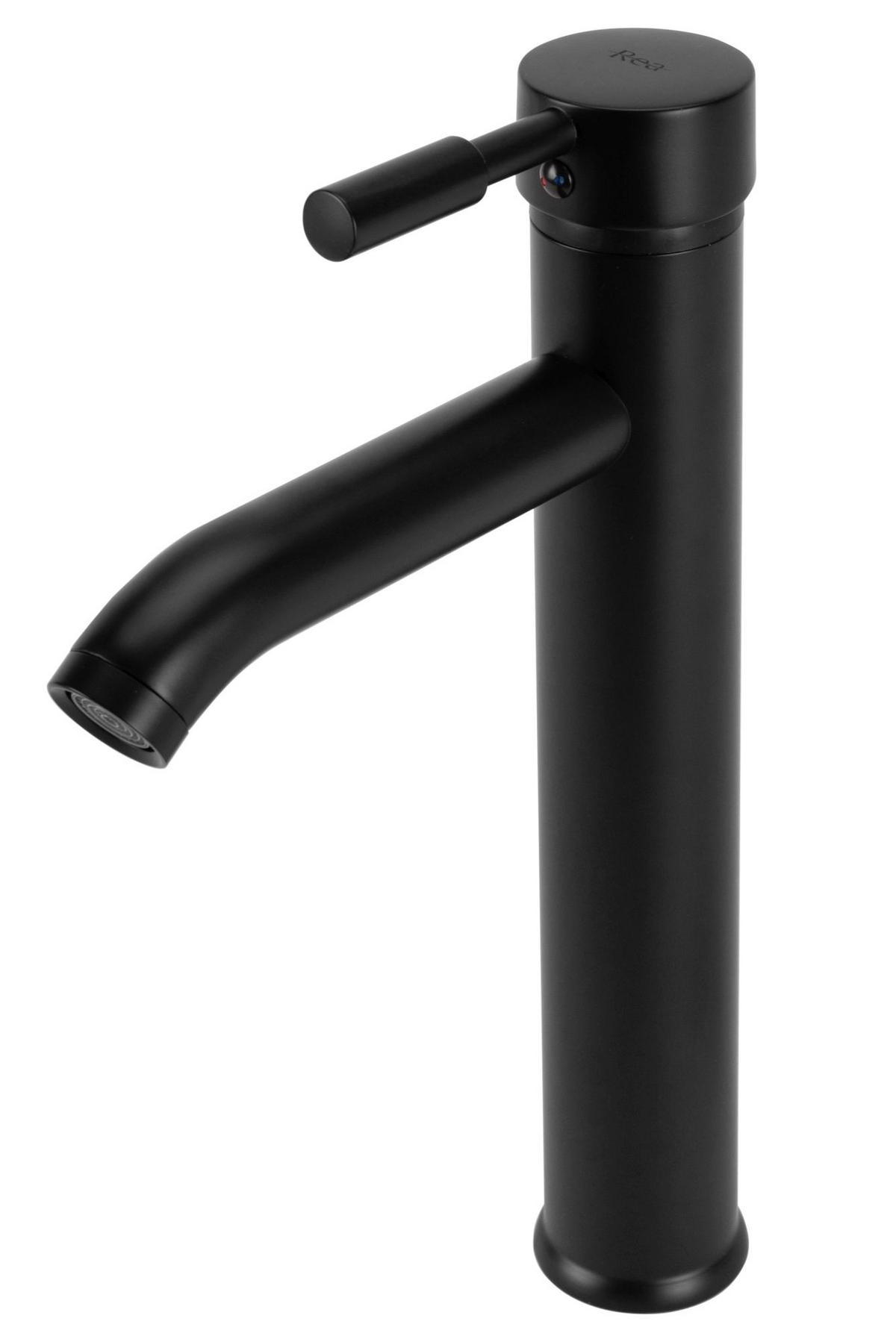 WASCHBECKENARMATUR Rea Graf Black High - Schwarz, Metall (5/30.5/11.5cm) - REA