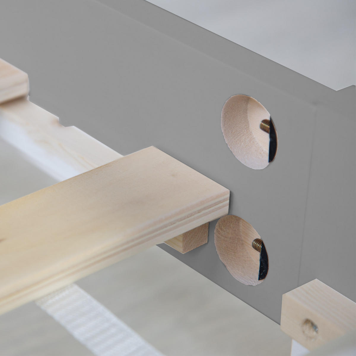 HOLZBETT 180/200 cm mit Lattenrost grau - Grau, Holz (180/200cm) - Homestyle4u