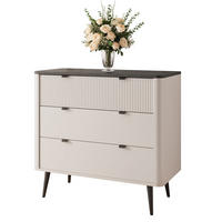 KOMMODE NAVANI 90 cm, 3 Schublade(n) Kaschmir / Grau - Kaschmir, Holzwerkstoff/Metall (90/82/40cm) - Idohome