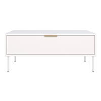 COUCHTISCH VENA weiß 100/50 cm - Weiß, Holzwerkstoff/Metall (50/100/44cm) - Selsey