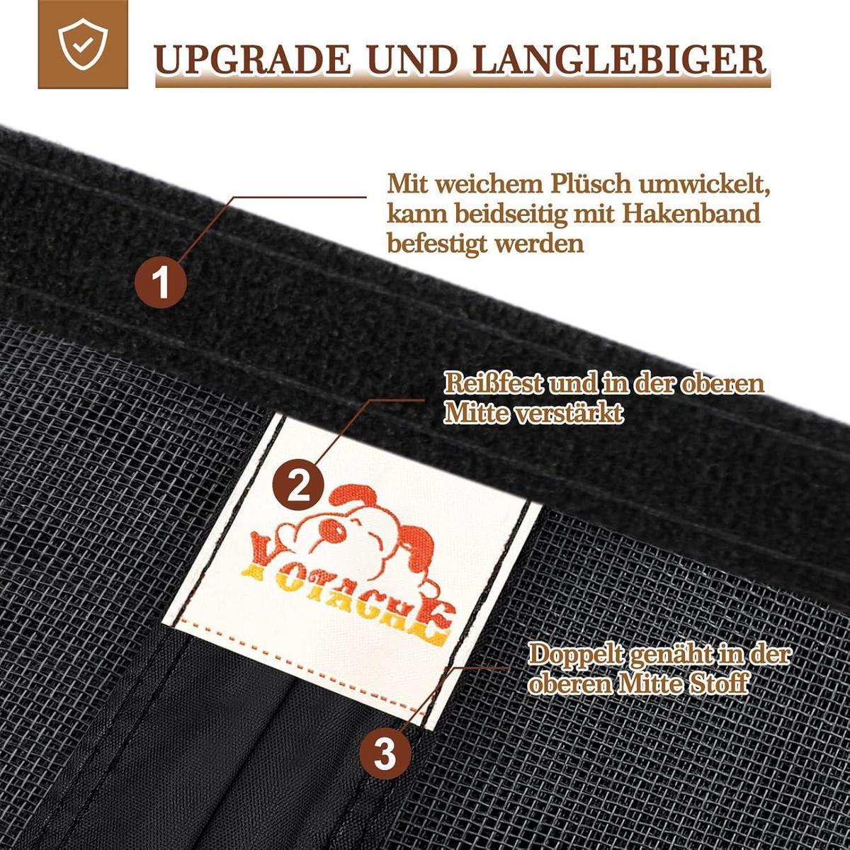 FLIEGENGITTER Balkontür mit Magnet, schwarz - Schwarz, Textil (100/1/220cm)