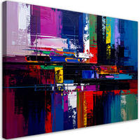 LEINWANDBILD bunte Abstrakt Imitation von Farbe 100x70cm - Multicolor, Textil (100/70cm) - Feeby