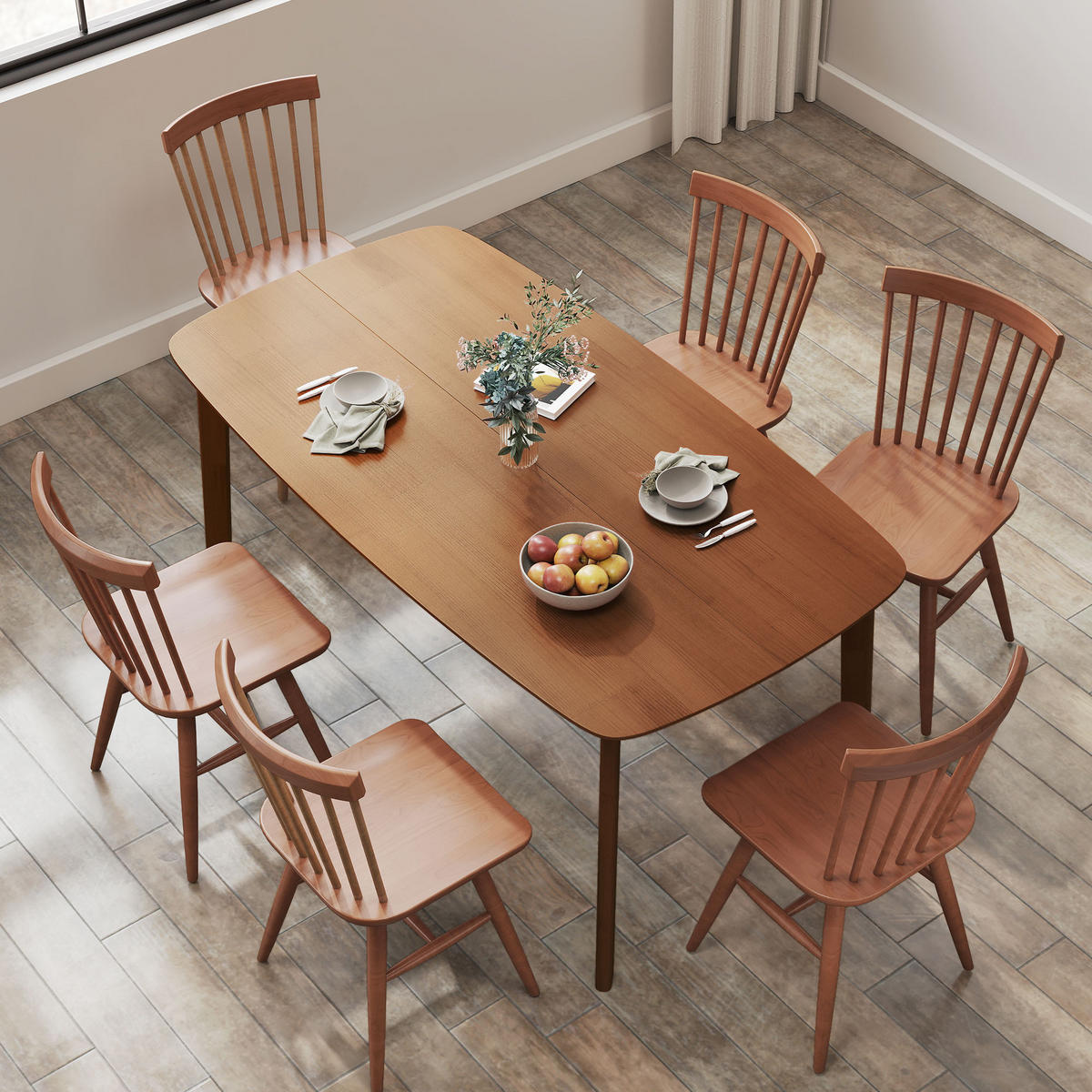 ESSTISCH aus Massivholz, lackiert, Landhausstil, 150 x 80 cm, braun - Eichefarben, Holzwerkstoff (150/80/76cm)