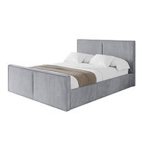 POLSTERBETT mit Bettkasten, Fußteil und Lattenrost, Boxbett mit Matratze H3/H4 - VANTO-Z 140x200 Hellgrau - Hellgrau, Holzwerkstoff/Textil (140/200cm) - ALTDECOR
