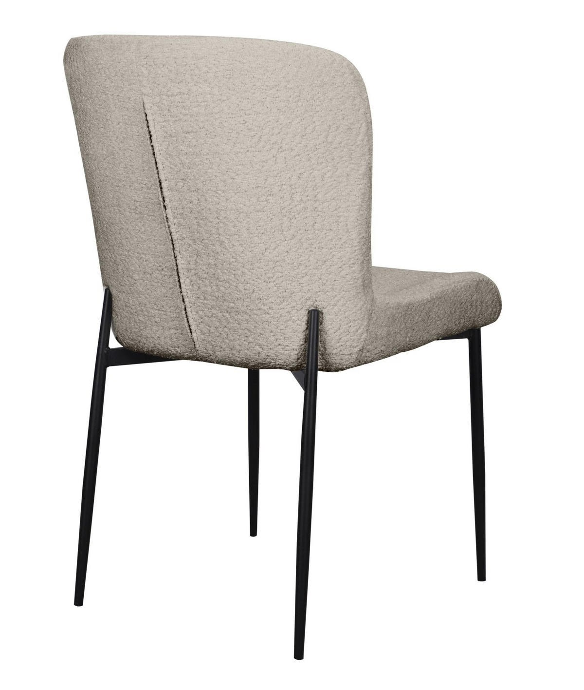 POLSTERSTUHL Neul Hellgra / Schwarz mit Bouclé-Bezug - Hellgrau/Schwarz, Textil/Metall (50/81/54.5cm) - Selsey