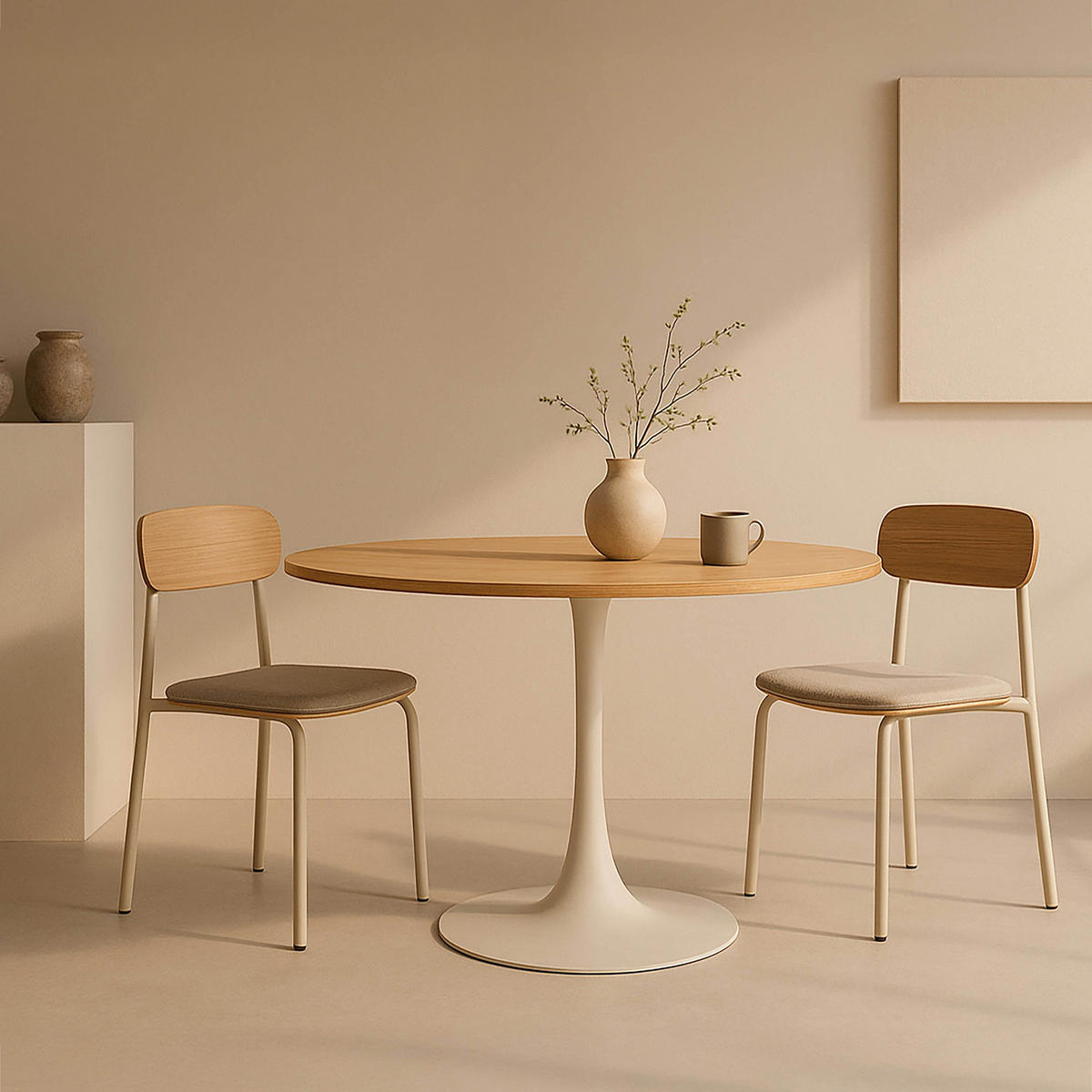 ESSTISCH, Holz - Braun, Holz (100/100/74cm) - Oviala