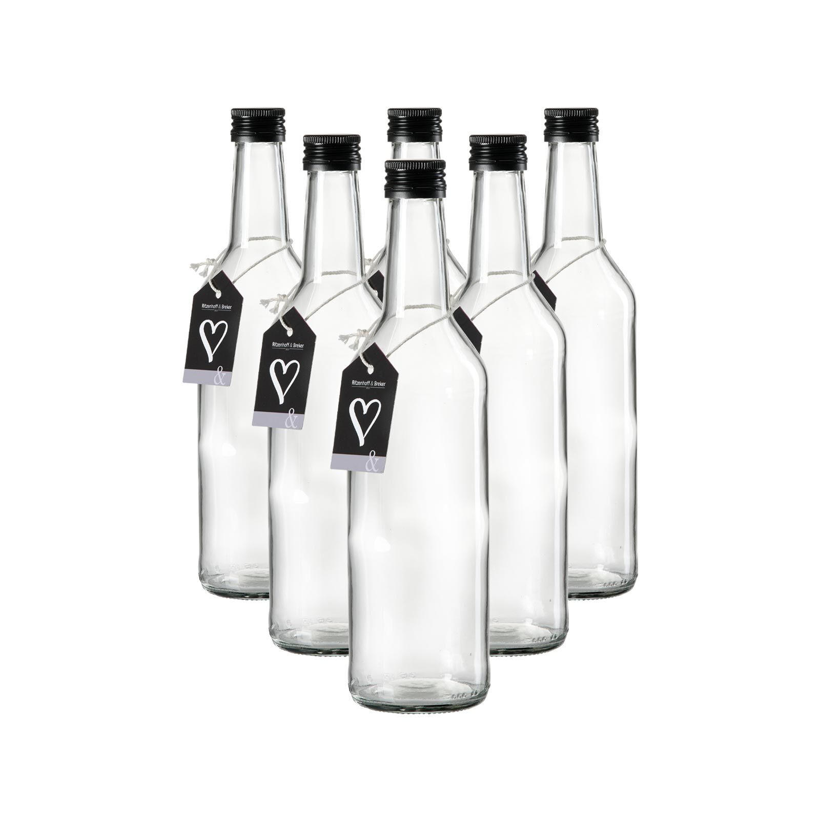 FLASCHEN Mara transparent 700 ml 6er Set - Transparent, Glas (7/29.5/7cm) - Ritzenhoff Breker