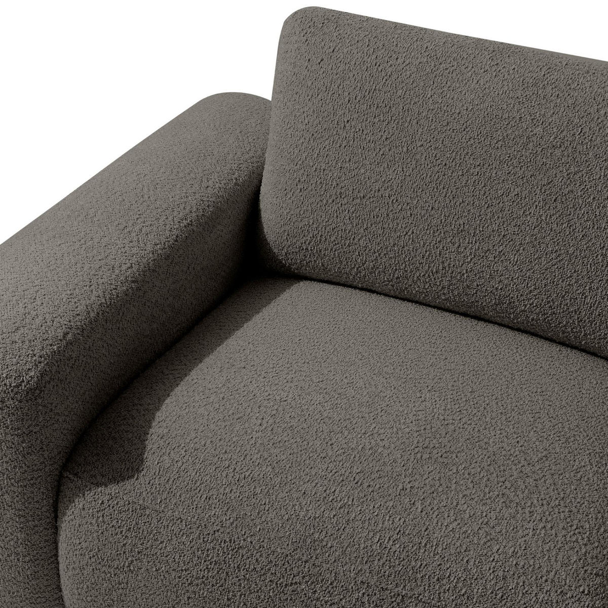 4-SITZER ECKSOFA ZUCCO Boucle links, Dunkelbraun - Dunkelbraun, Textil (350/84/105cm) - KONSIMO®