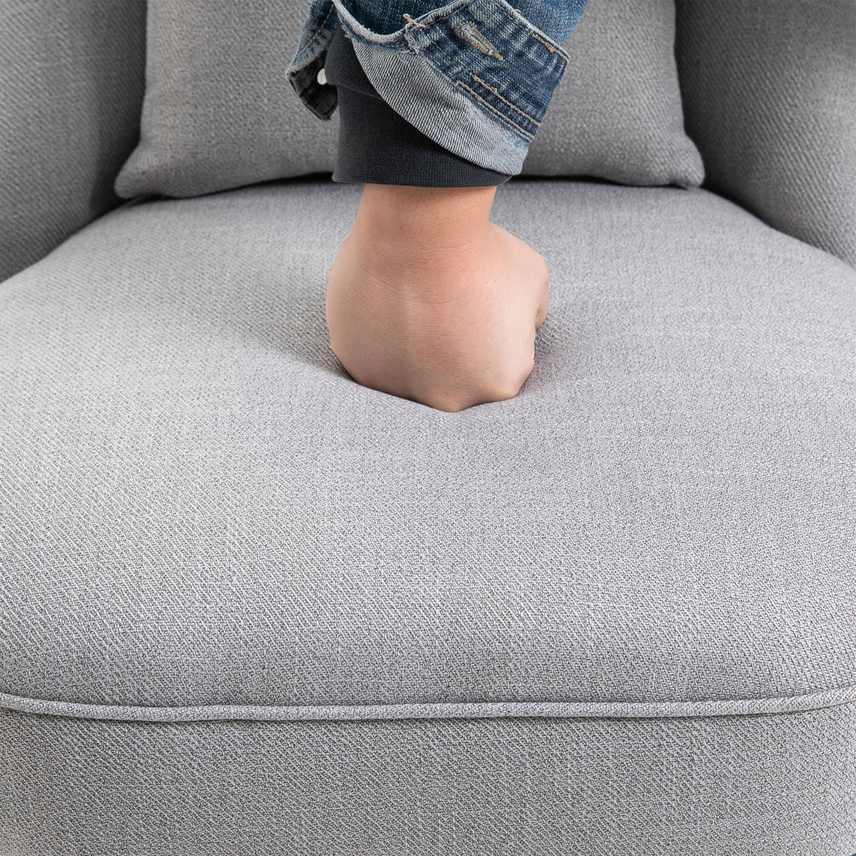RELAXSESSEL, Sessel, Erhöhte Füße, Grau - Grau, Textil (69/77/52.5cm) - HOMCOM