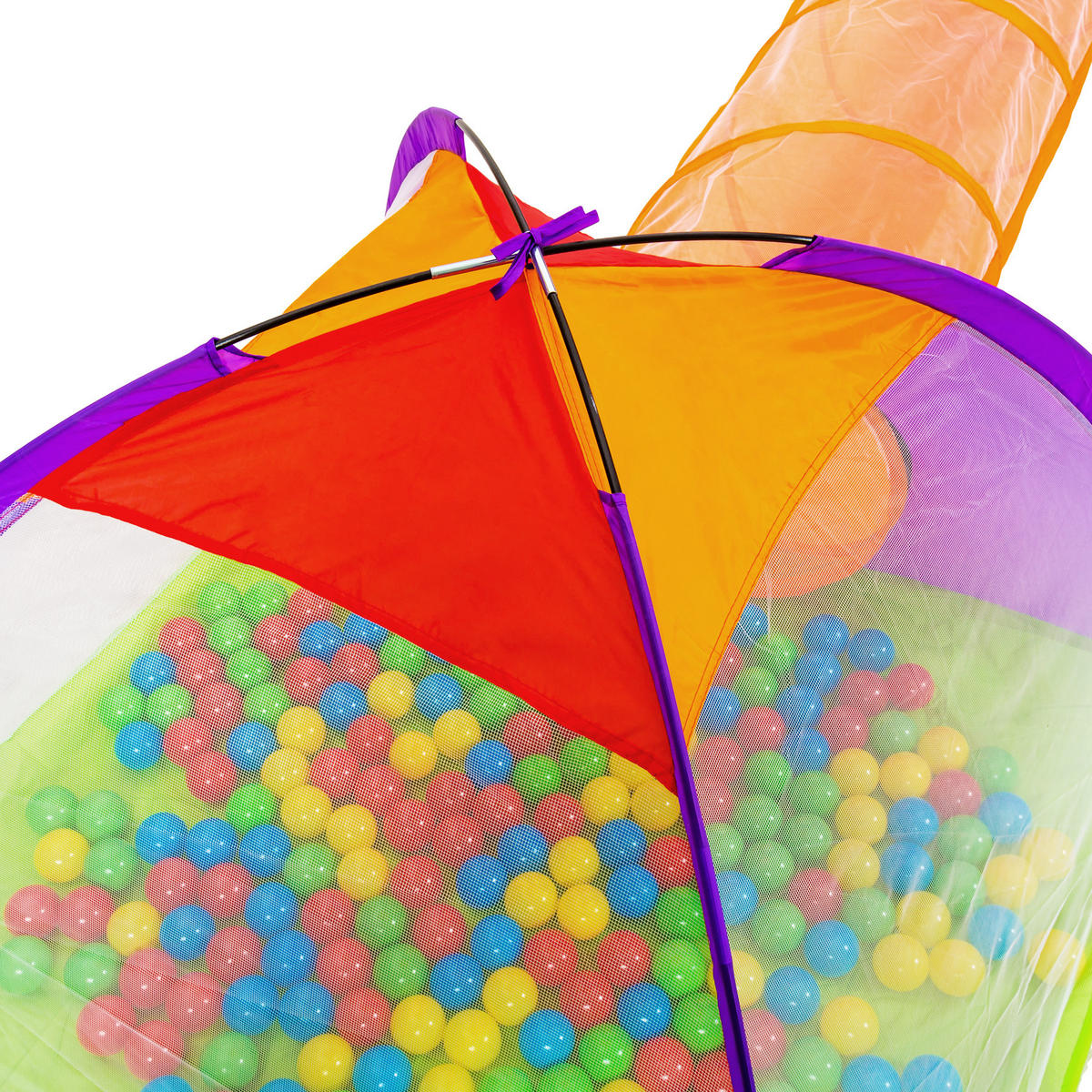 SPIELZELT ,370 x 115 x 107 cm,bunt - Multicolor, Textil (115/115cm) - tectake