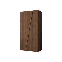 DREHTÜRENSCHRANK Zen 100 cm - Goldfarben/Nussbaumfarben, Holzwerkstoff/Kunststoff (100/202/50cm) - MIRJAN24