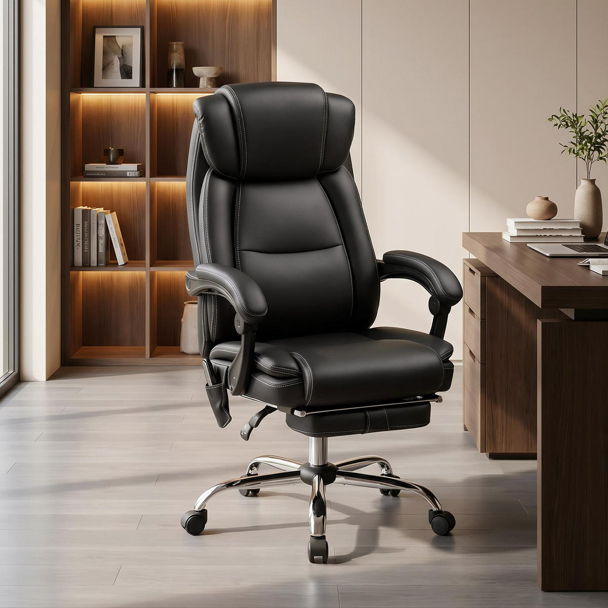 BÜROSTUHL Schwarz 72.0/67.0/119.0 cm - Schwarz, Kunststoff (67/119/72cm)