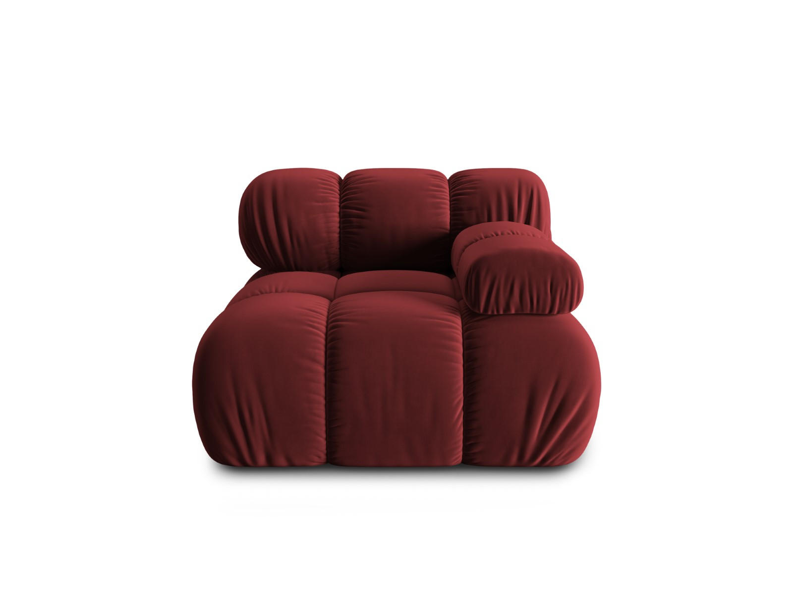 MODUL rechts Bellis aus Samt dunkelrot - Dunkelrot, Textil (94/70/94cm) - Micadoni