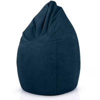 SITZSACK "Drop" 60x60x90cm - 220L - Dunkelblau, Textil (60/90/60cm) - Green Bean