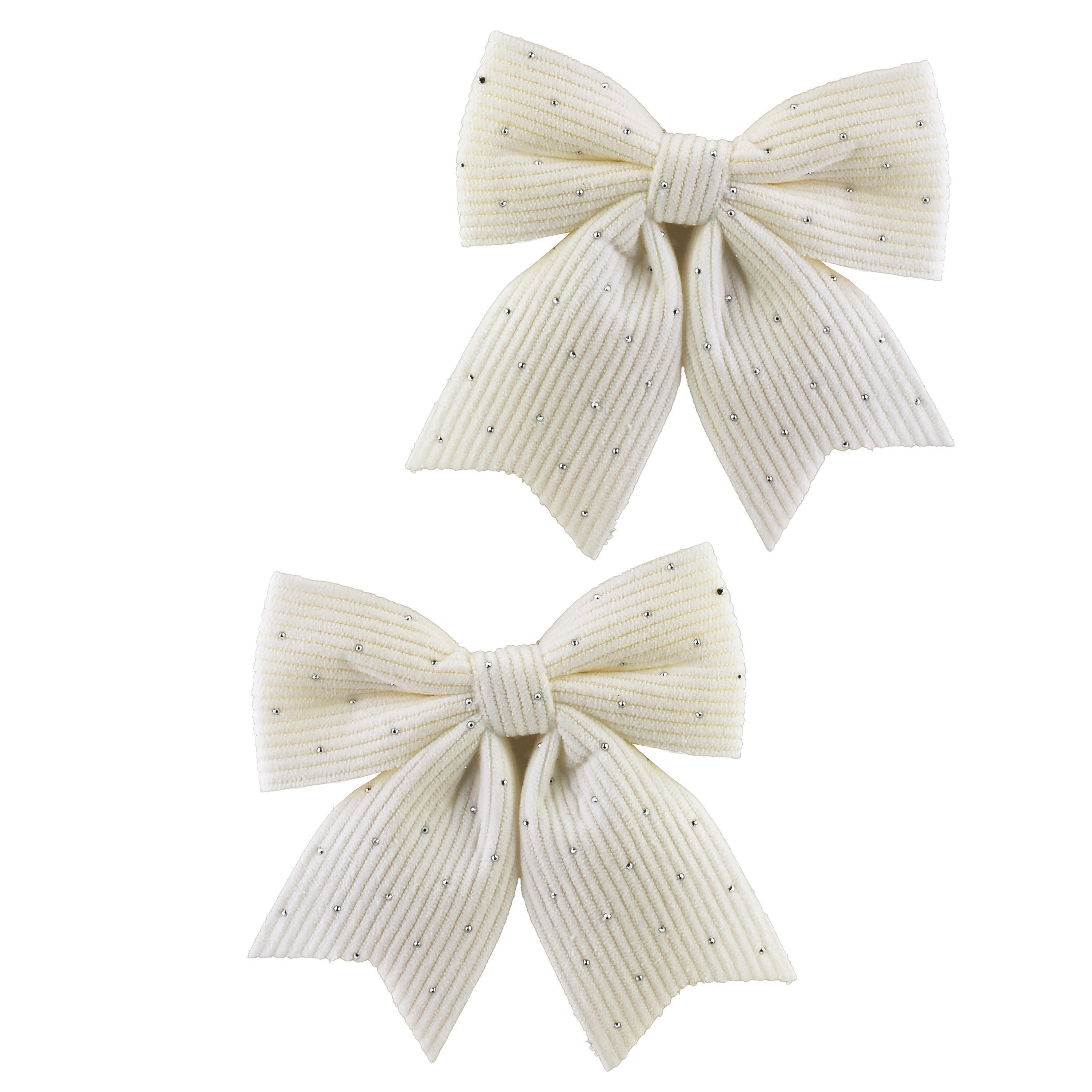 SCHLEIFE Santa Lila 2er Set Weiß 13,5x14,5x1 cm Kunststoff - Weiß, Kunststoff (14.5/1/13.5cm) - Mondex