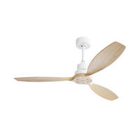 DECKENVENTILATOR 52Zoll Ohne Licht Holzflügel Fernbedienung - Weiß, Kunststoff (132/132/34.5cm) - CASIVA