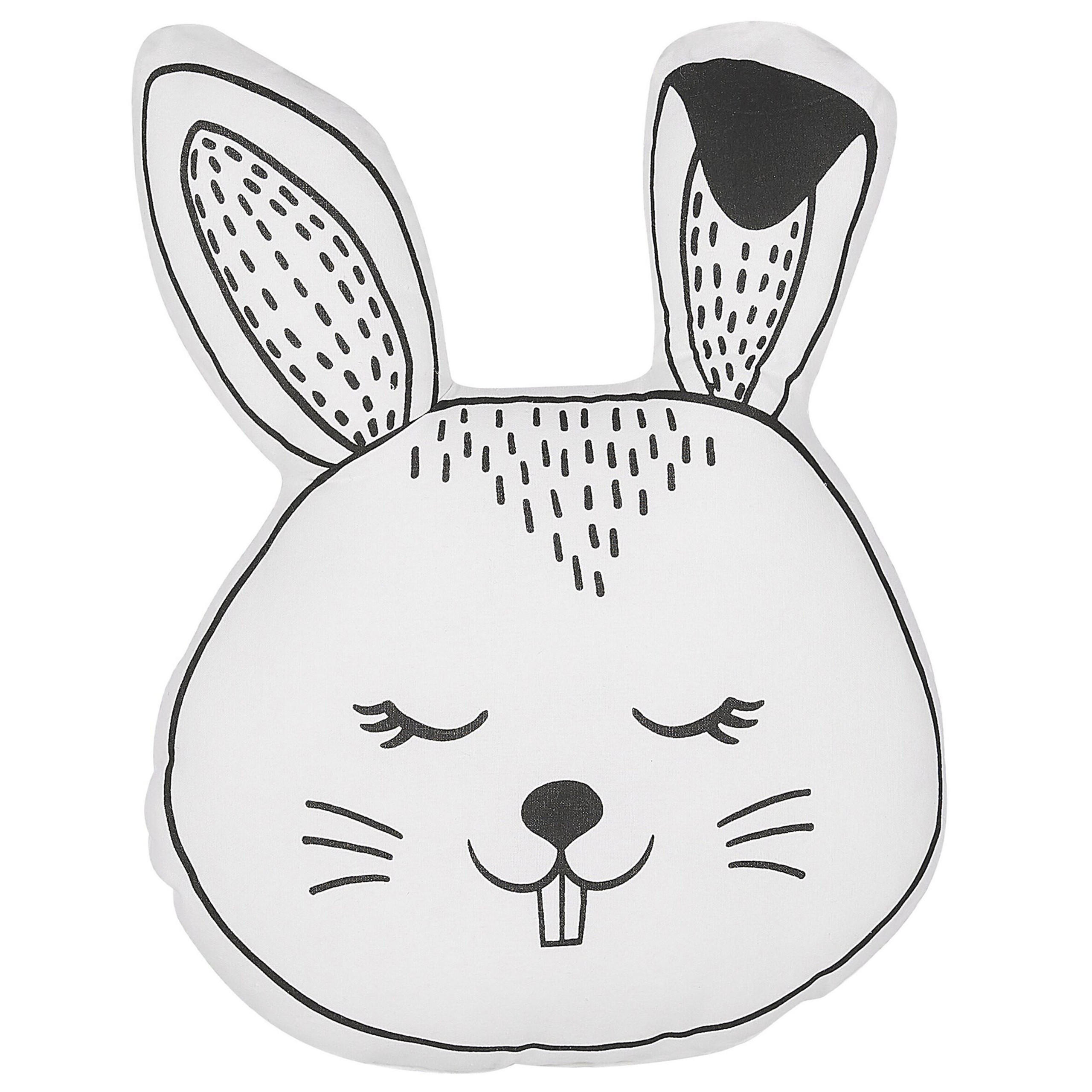 DEKOKISSEN Weiß 43/53 cm Kanpur - Weiß, Naturmaterialien/Textil (43/53cm) - Beliani