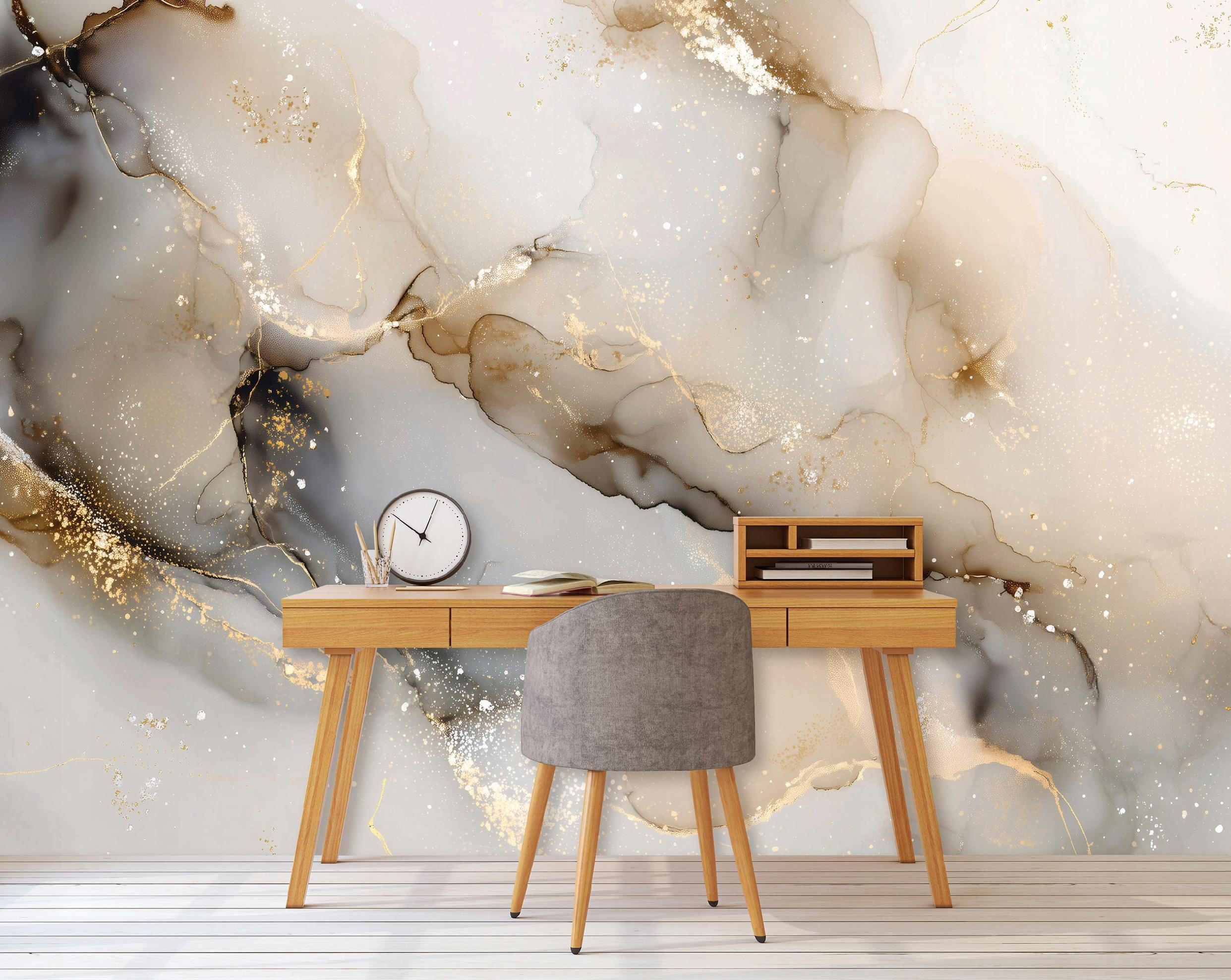 FOTOTAPETE Marmor Glamour Beige 400x280 cm - Multicolor, Papier (400/280cm) - Wallarena