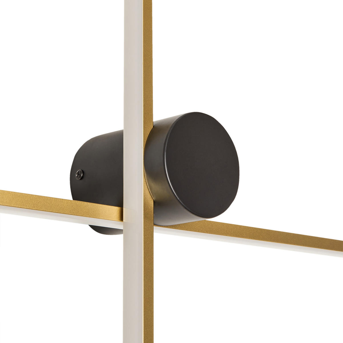 LED WANDLAMPE Gold/Schwarz Nuevo - Goldfarben/Schwarz, Metall (45/90/11cm) - Beliani