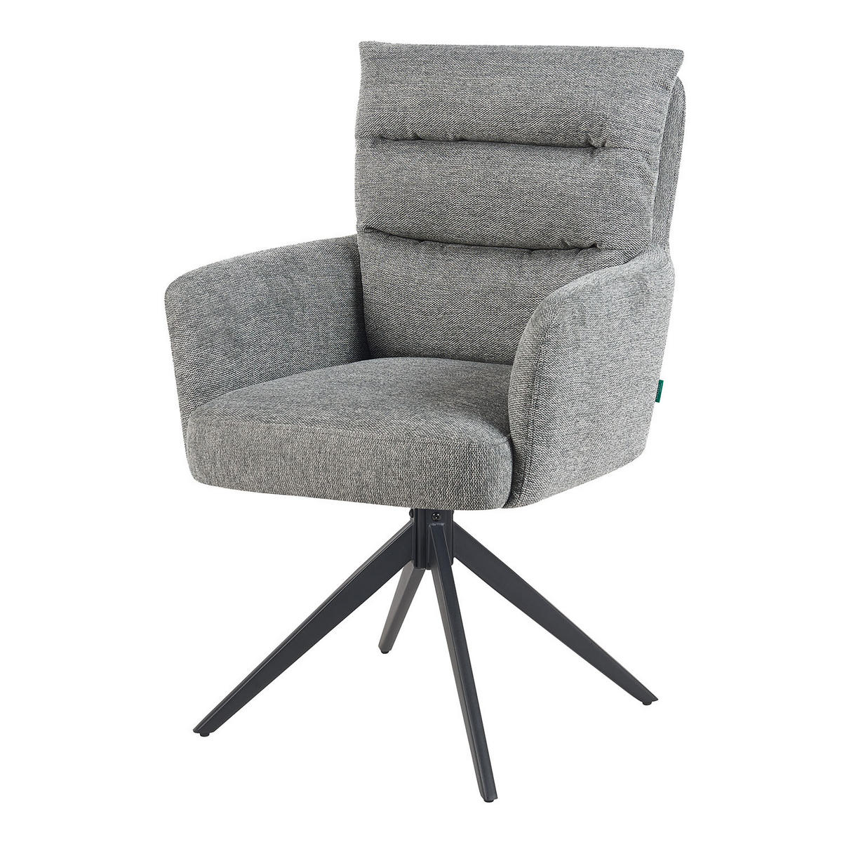 ARMLEHNSTUHL Mika-Alva - Schwarz/Grau, Textil/Metall (59/94/66cm) - DUBI Möbel