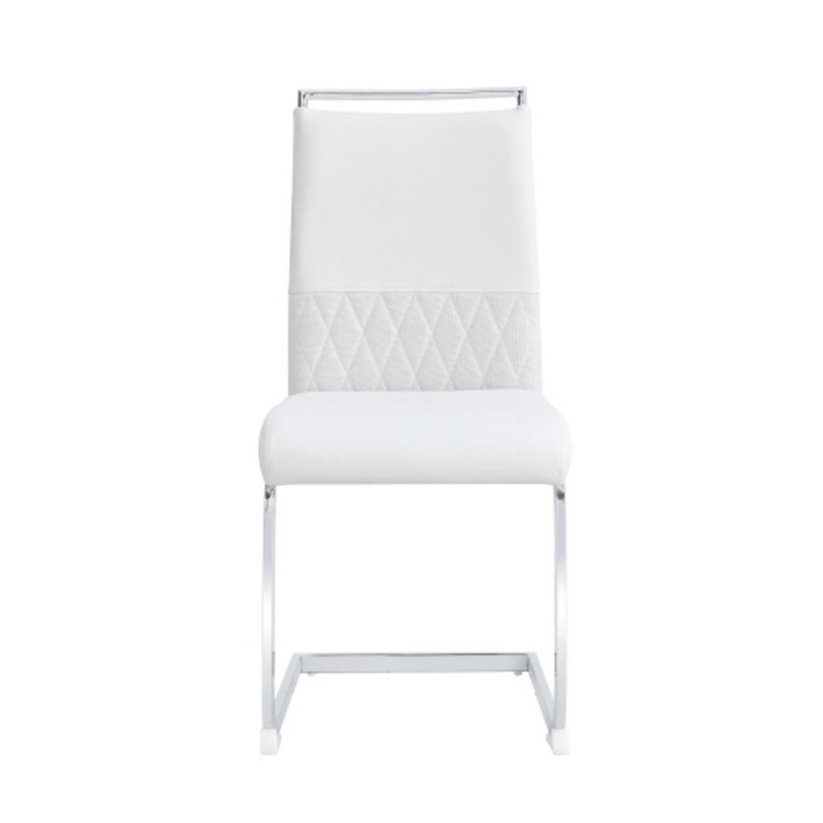 ESSZIMMERSTUHL 2er-Set mit Kunstleder- und Leinenpolsterung, ergonomischer Küchen- und Bürostuhl, weiß - Weiß, Kunststoff (48/95/42cm) - Luhomfu