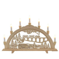 SCHWIBBOGEN Eisenbahn 10-flammig - Multicolor, Holz (0.1/1/0.1cm) - Dekoteam24