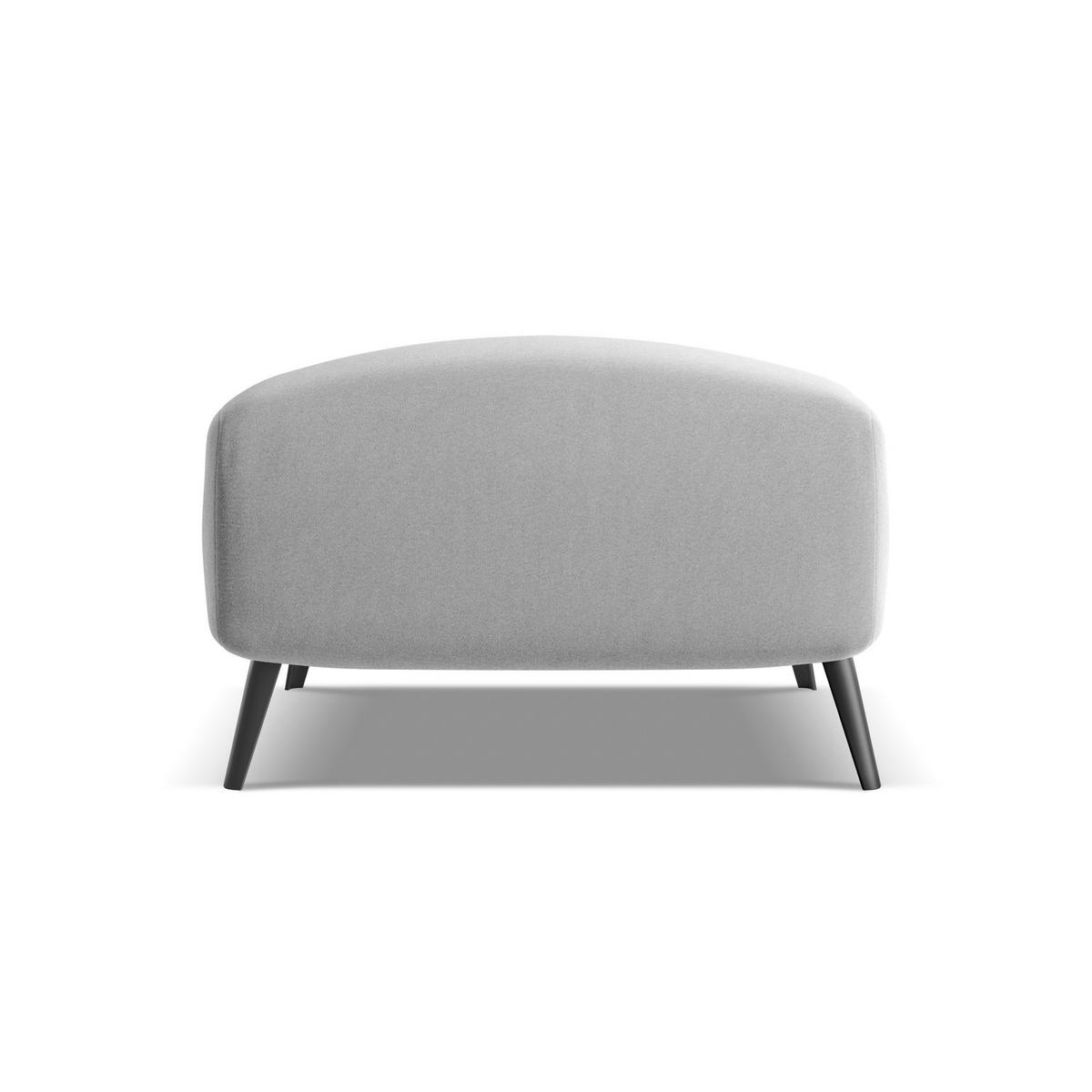 POUF Samt Stoff Grau - Schwarz/Grau, Textil/Metall (65/44/65cm) - LaMiaSofa