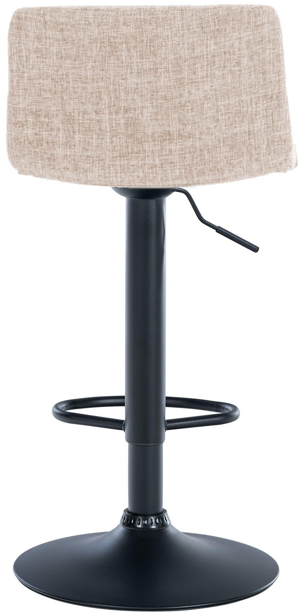 BARHOCKER Pesan Stoff Creme Schwarz - Creme, Textil/Metall (39/84/36cm) - DELUKE