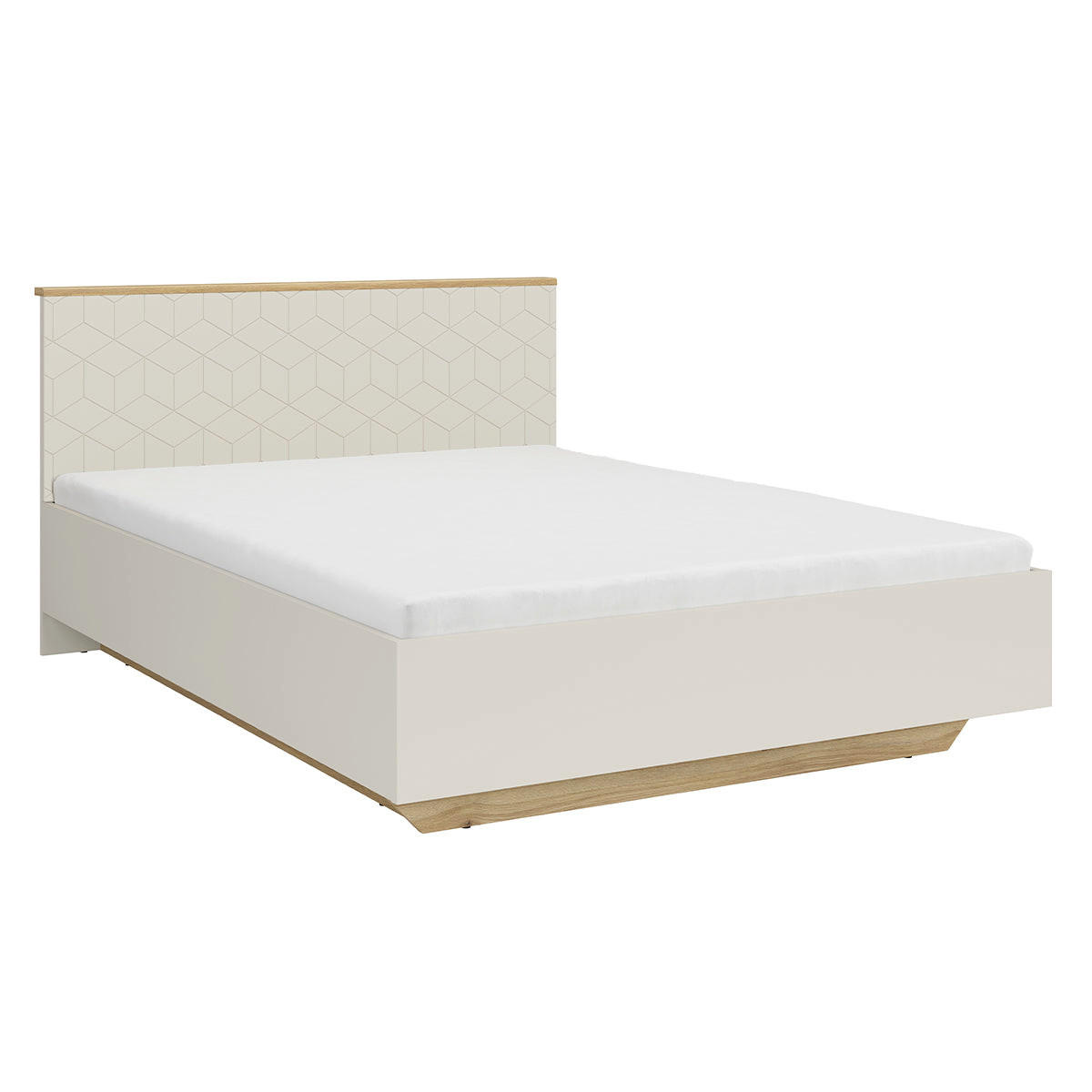 BOXSPRING POSTELJA 160/200 Naya Kašmir - bež, leseni material (160/200cm) - Petits-meubles