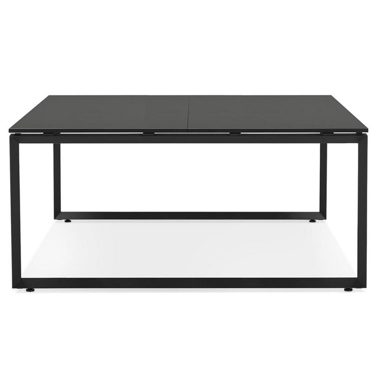 SCHREIBTISCH Quadratisch Groß Für Homeoffice XERAL, Schwarz 140x140x74 cm - Schwarz, Holzwerkstoff/Metall (140/140/74cm) - KADIMA DESIGN