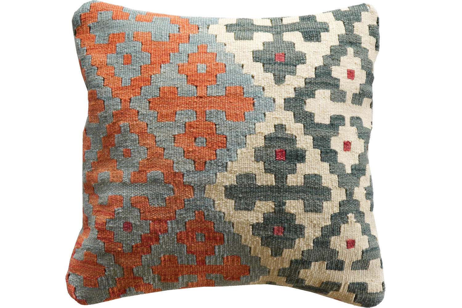 KISSEN Kelim Bunt 50/50 cm Schurwolle - Multicolor, Textil (50/50cm) - Looma