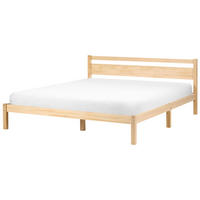 POSTEL s roštem 180/200 cm Borovicové dřevo Světle hnědá Mercurer - hnědá/světle hnědá, dřevo (180/200cm) - Beliani