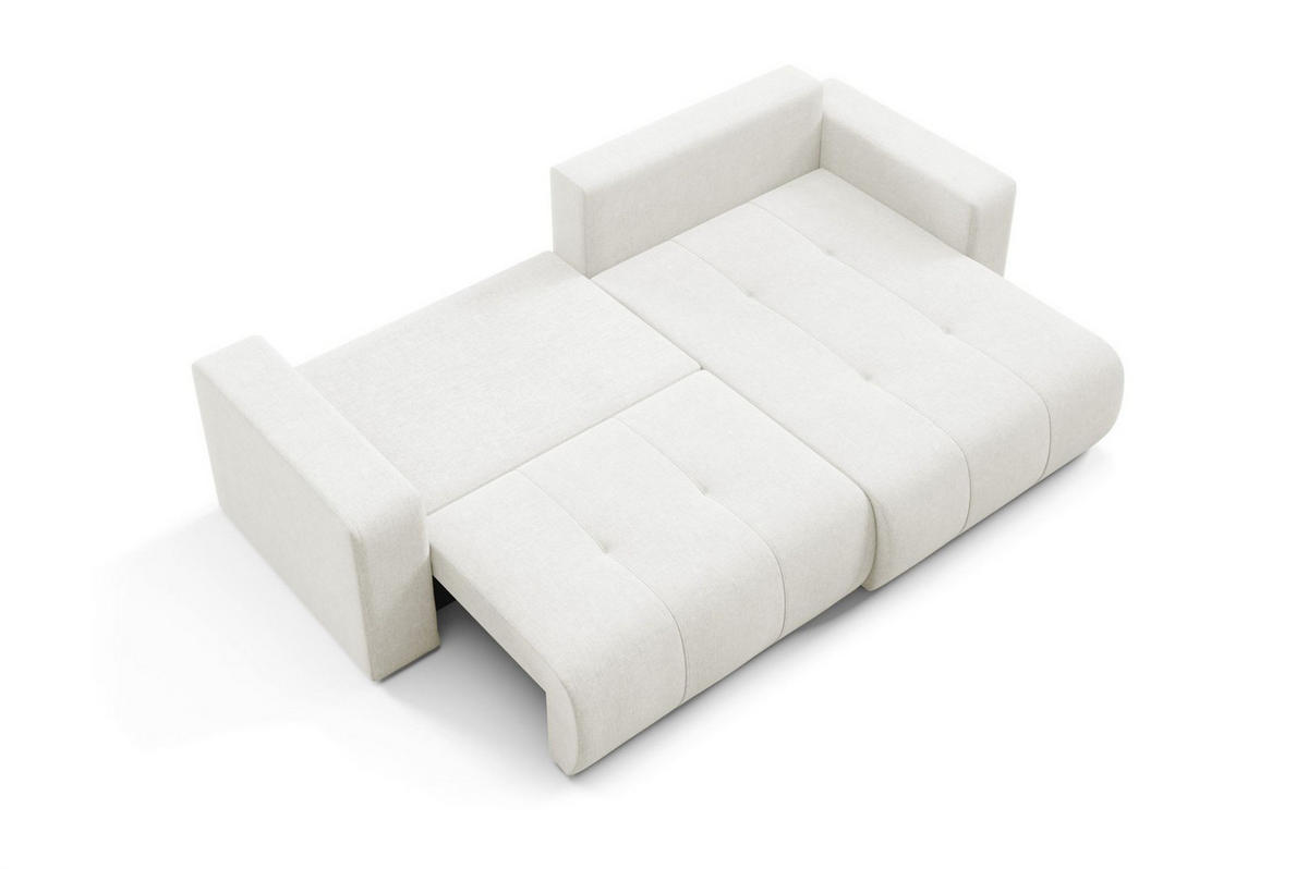 ECKSOFA Augusto - Creme, Holzwerkstoff/Textil (244/149cm) - Fun Möbel