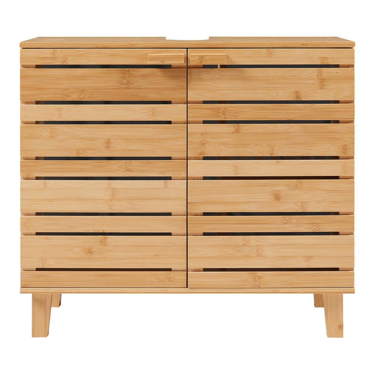 SKŘÍŇ POD UMYVADLO Epind - přírodní, dřevo (66/60/30cm) - [en.casa]