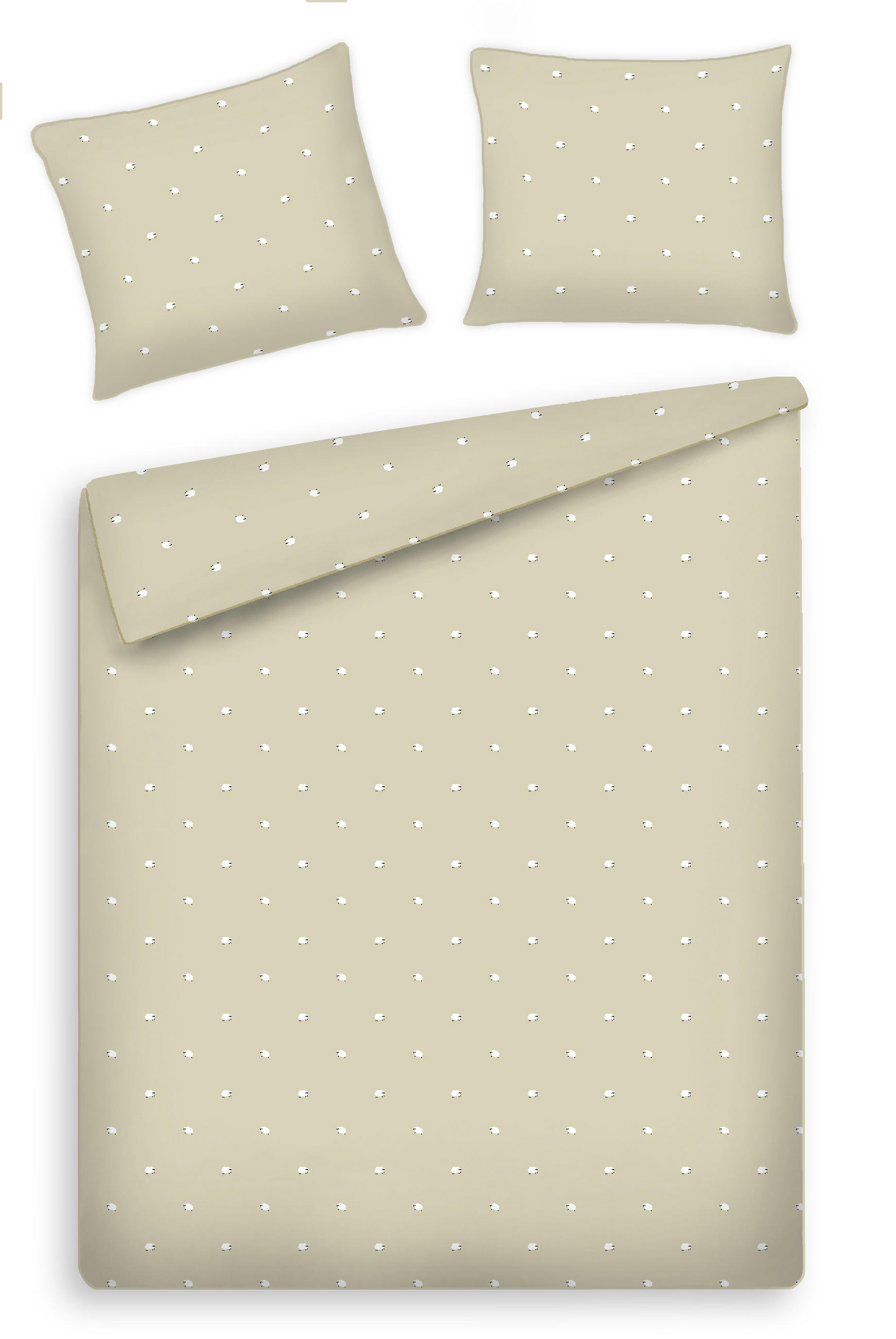 BETTWÄSCHE Sheeperiso - Beige, Textil (160/200cm) - home&you