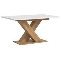 ESSTISCH weiß, Eiche Artisan, Küchentisch ausziehbar 150 - 190 cm - Eiche Artisan/Weiß, Holzwerkstoff/Metall (150/90/76cm) - Inn.Furn