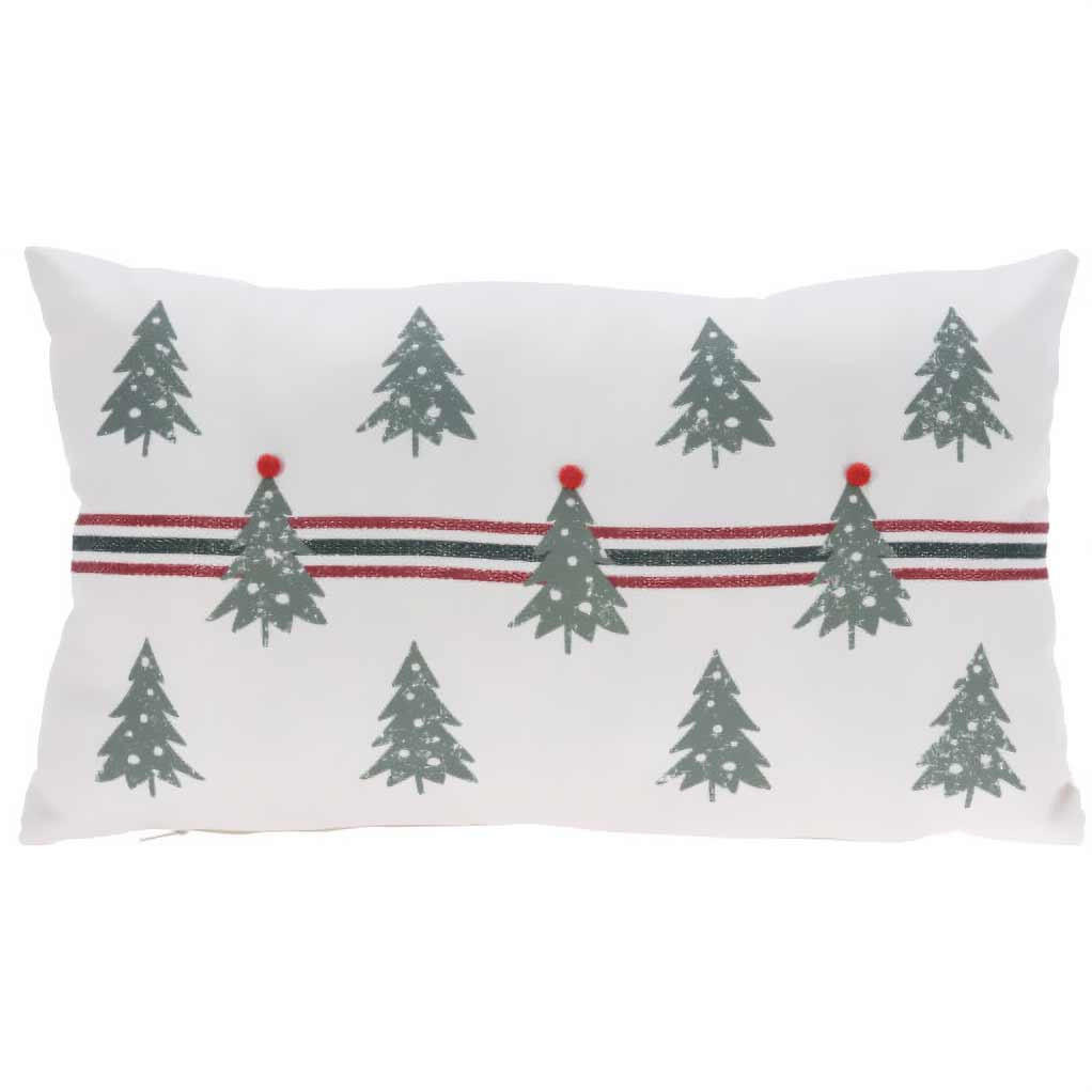 WEIHNACHTSKISSEN Dekorativ 30/50 cm - Multicolor/Grün, Textil (50cm) - Home Styling Collection