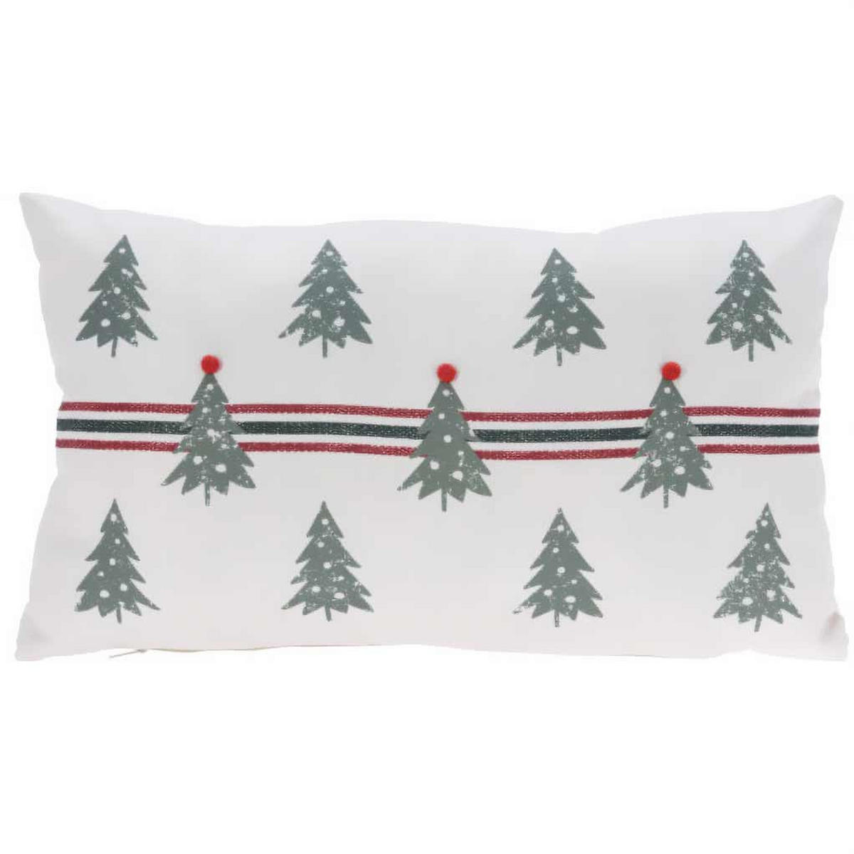 WEIHNACHTSKISSEN Dekorativ 30/50 cm - Multicolor/Grün, Textil (50cm) - Home Styling Collection
