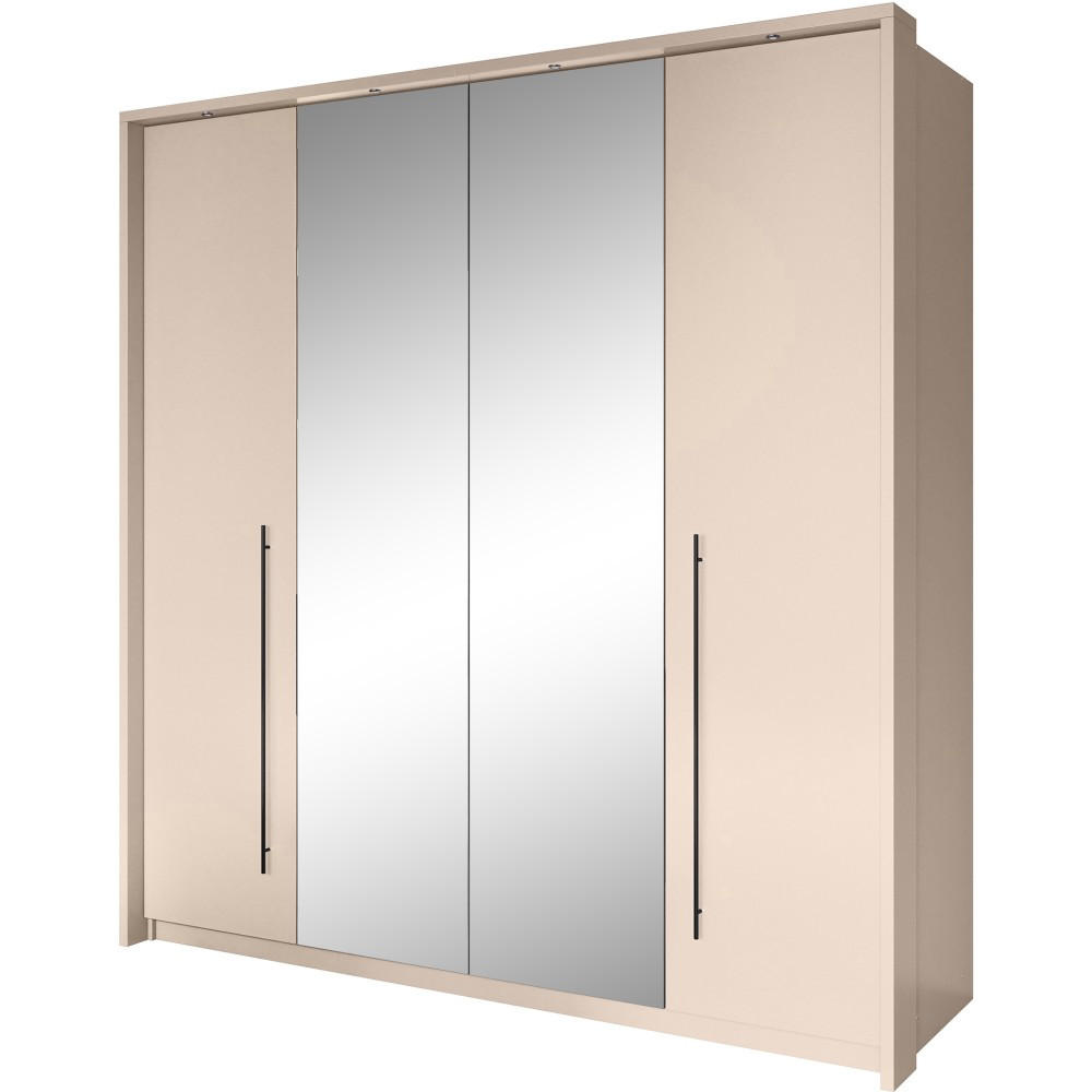 Beautysofa Drehtürenschrank Sand 209x219x65 cm