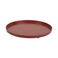 SERVIERTABLETT Servir 30/30/1 cm - Rot, Metall (30/1/30cm) - Present Time