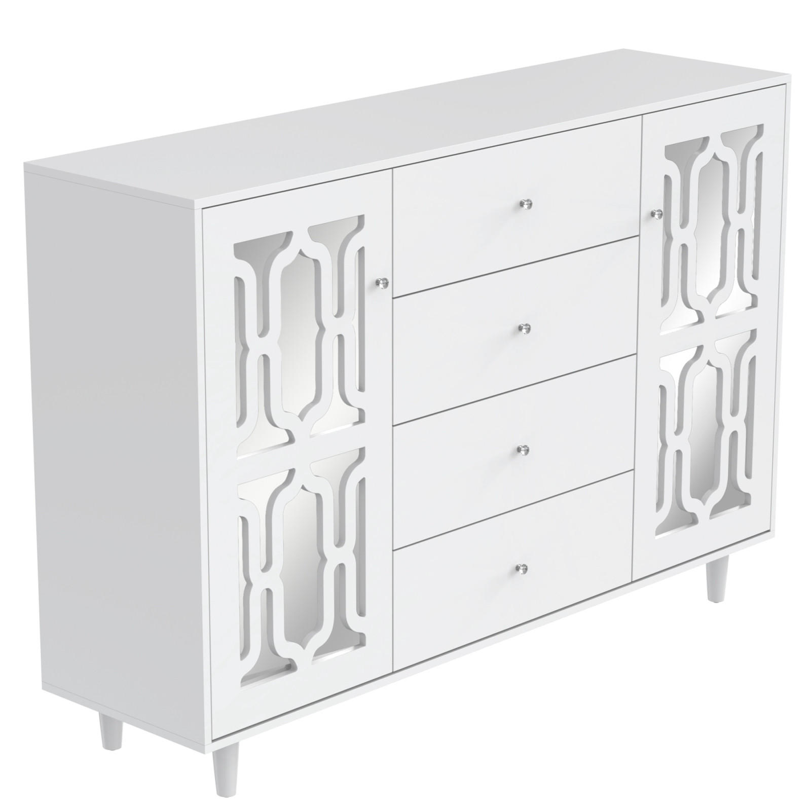 XXXLutz Sideboard Weiß 147x102x40 cm