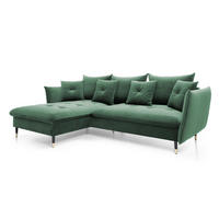 ECKSOFA GLAM Grün 258x167x91 cm - Grün, Textil (258/167cm) - FURNLUX