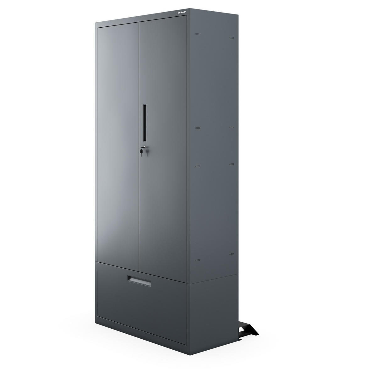 METALLSCHRANK Megan - Anthrazit, Metall (90/195/40cm)