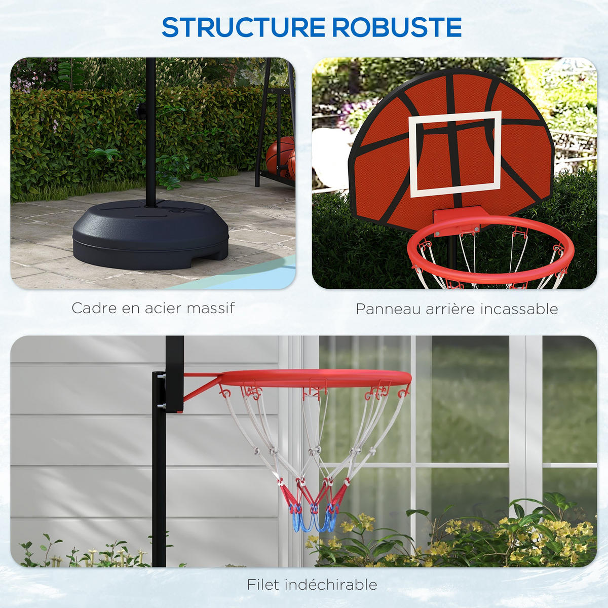 BASKETBALLKORB DE-18516 höhenverstellbar 129-179 cm - Schwarz, Metall (38/38cm) - ComfortXL