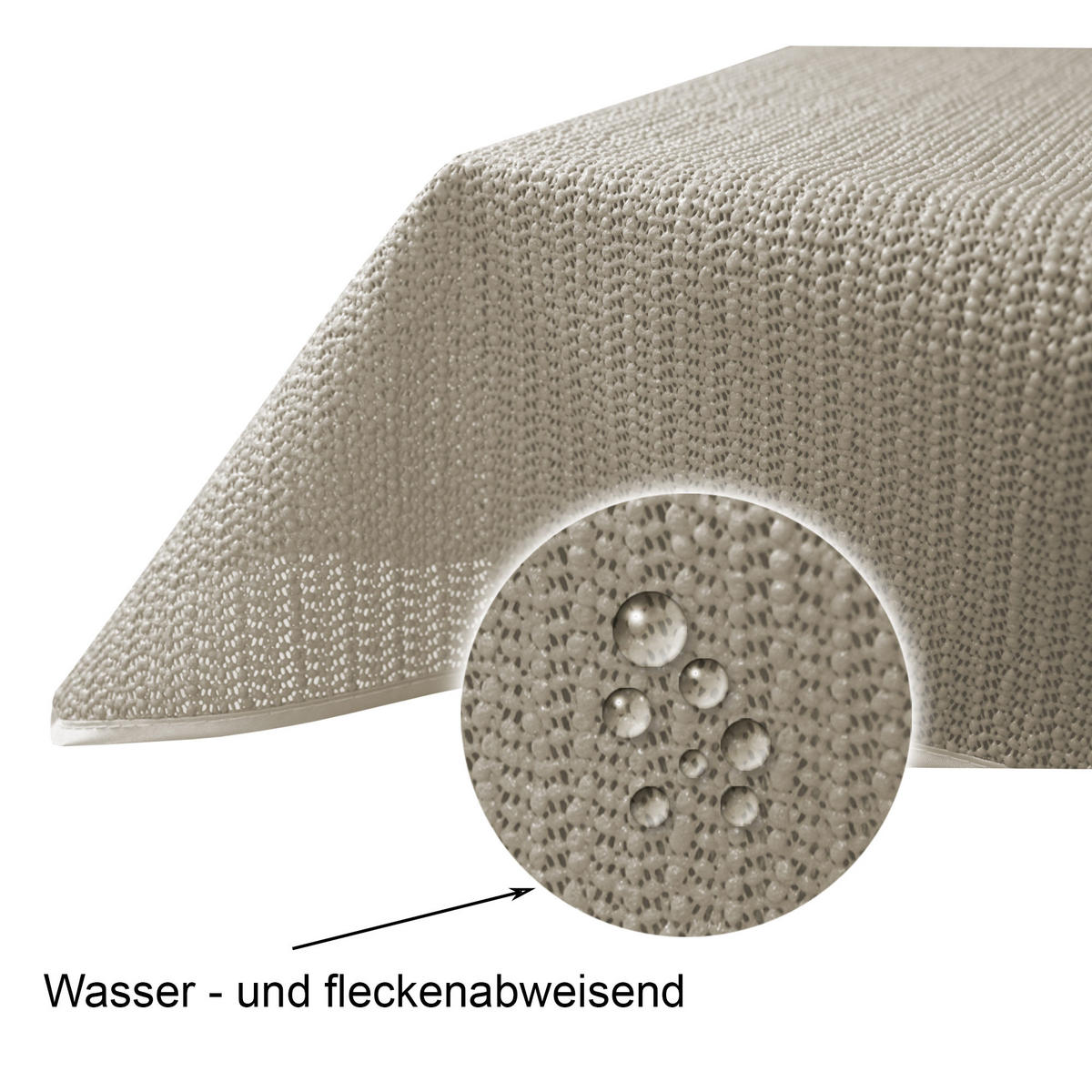 TISCHDECKE Outdoor rechteckig 110/140 cm Beige - Beige, Kunststoff (110/140cm) - TiborTex