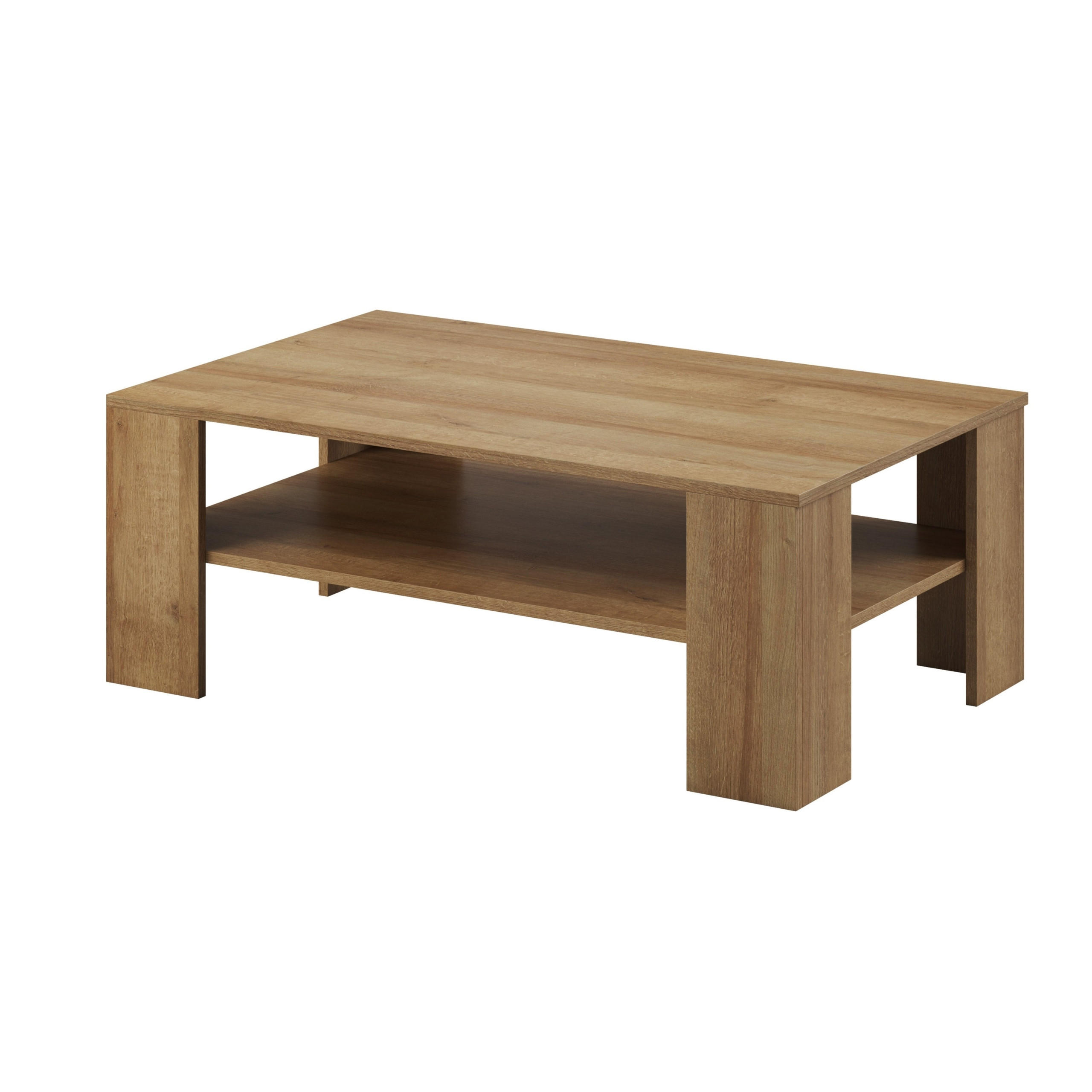 Masseno Couchtisch Eiche 103x38x63 cm